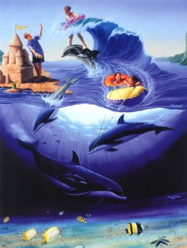 Fish Aquarium Painting - fantasy JW 29 ocean